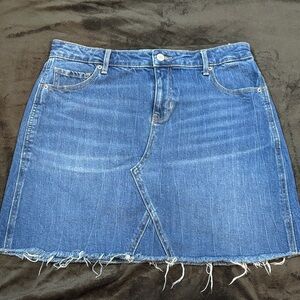 Old Navy Frayed Hem Denim Mini Skirt - Blue